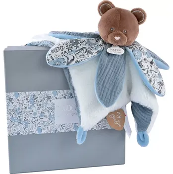 Hračka pro nejmenší Doudou dárková sada – plyšový medvídek muchláček