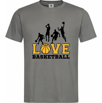 Pánské tričko Tričko Love basketball Druh: Pánské, Barva: Břidlice, Velikost: M