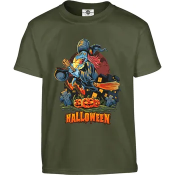 Pánská móda Tričko Halloween | Čarodějnice Druh: Dětské, Barva: Khaki, Velikost: 122-S