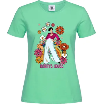 Pánské tričko Tričko Harry Styles | Harry's House Druh: Dámské, Barva: Světle Zelená, Velikost: L