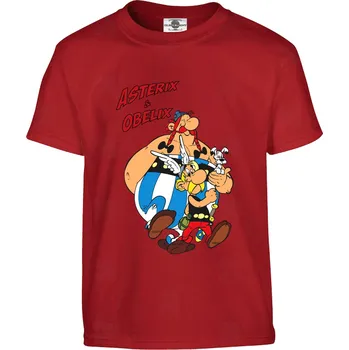 Tričko Asterix & Obelix Druh: Dětské, Barva: Červená, Velikost: 158-XL