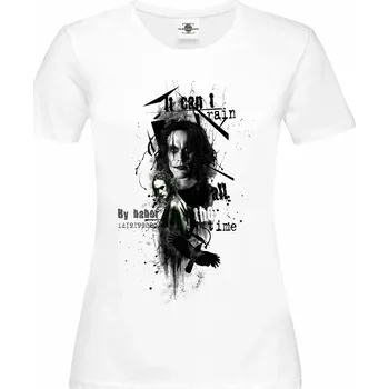 Dámské tričko Tričko Vrána Druh: Dámské, Barva: Bílá, Velikost: S