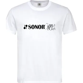 Pánské tričko Tričko Sonor drums Druh: Pánské, Barva: Bílá, Velikost: M