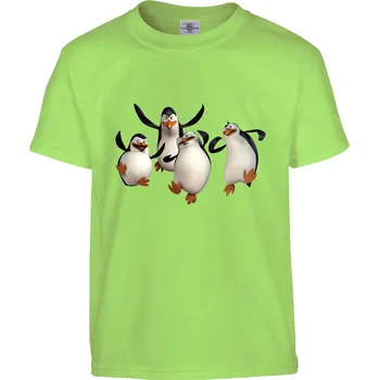 Pánské tričko Tričko Tučňáci z Madagaskaru Druh: Dětské, Barva: Světle Zelená, Velikost: 122-S