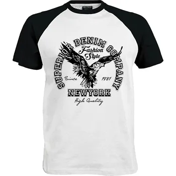 Pánské tričko Tričko Superior Denim Druh: Pánské, Barva: Černo | Bílá, Velikost: S
