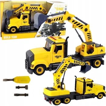 autíčko Žluté auto – nákladní vozidlo se skládacím jeřábem