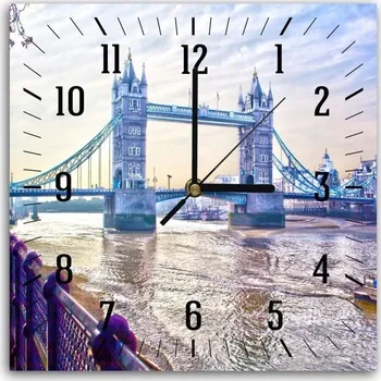 Obraz Obraz s hodinami london bridge 30x30 Obrazy mosty