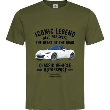Pánská móda Tričko Iconic Legend | Mazda MX5 Roadster Druh: Pánské, Barva: Khaki, Velikost: L