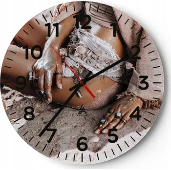 Hodiny Nástěnné hodiny do obýváku 40x40 cm Tělo Kulatý Skleněné hodiny Loft Tiché