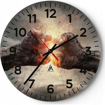 Hodiny Kuchyňské nástěnné hodiny 30x30 Abstrakce Moderní skleněné hodiny Tiché