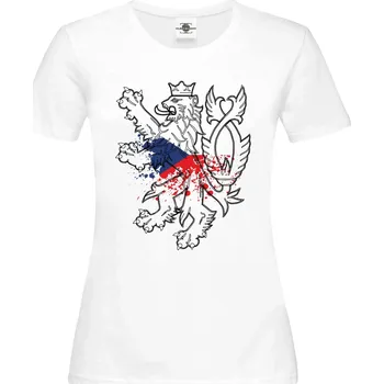 Pánské tričko Tričko Česko Druh: Dámské, Barva: Bílá, Velikost: XS