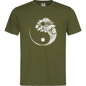 Pánské tričko Tričko Jing & Jang Druh: Pánské, Barva: Khaki, Velikost: XL