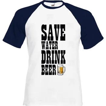 Pánské tričko Tričko Chraňte vodu pijte pivo Druh: Pánské, Barva: Navy | Bílá, Velikost: XL