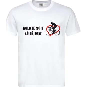 Pánské tričko Tričko Kolo je moje srdcová záležitost Druh: Dětské, Barva: Bílá, Velikost: 158-XL