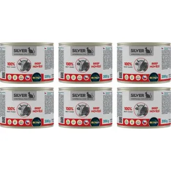 Krmivo pro kočku IRONpet Silver Cat Hovězí 100% masa konzerva 6x200g