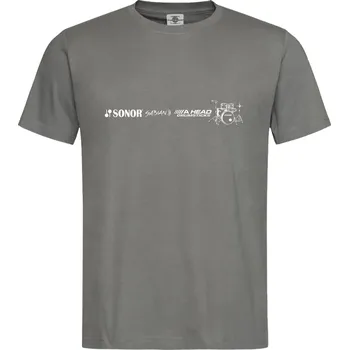 Pánské tričko Tričko Drum set | Sonor Druh: Pánské, Barva: Břidlice, Velikost: S