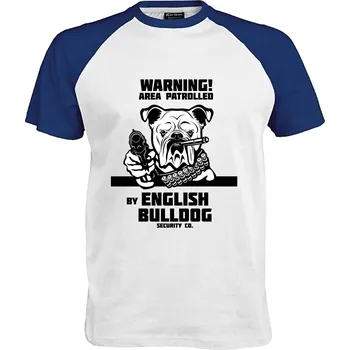 Pánské tričko Tričko Pozor! Hlídané území Druh: Pánské, Barva: Royal | Bílá, Velikost: XL