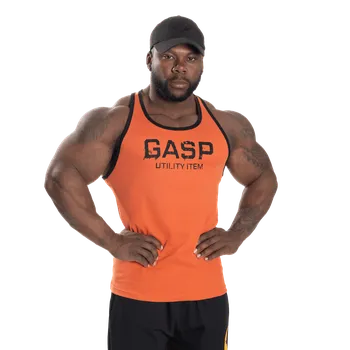 Pánské tílko Gasp RIBBED T-BACK FLAME tank – tílko Gasp oranžové Velikost: S