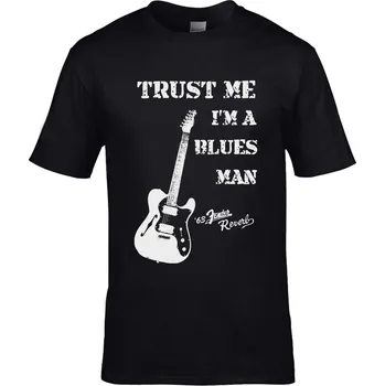 Pánské tričko Tričko Věř mi já jsem blues man Druh: Pánské, Barva: Šedá, Velikost: XL