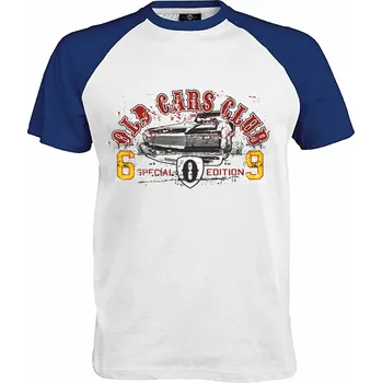 Pánské tričko Tričko Old cars club Druh: Pánské, Barva: Royal | Bílá, Velikost: XL