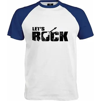 Pánské tričko Tričko Let's Rock Druh: Pánské, Barva: Royal | Bílá, Velikost: L