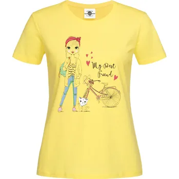 Pánské tričko Tričko My best friend Druh: Dámské, Barva: Obilně | Hedvábná, Velikost: M