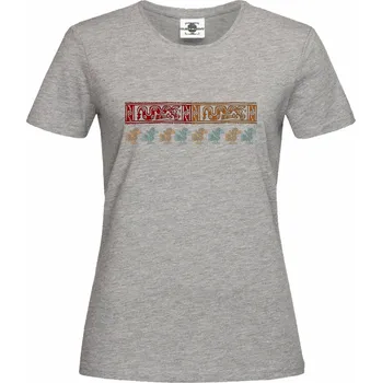 Dámské tričko Tričko Aztécké symboly Druh: Dámské, Barva: Šedá, Velikost: S