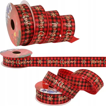 Vánoční dekorace Vánoční dekorační stuha Merry Christmas 2,5 cm x 2,7 m