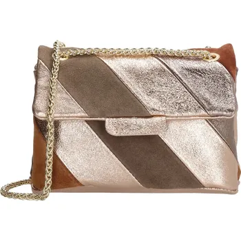 Kabelka Hnědá luxusní kožená crossbody kabelka „Trinity“