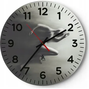 Hodiny Kuchyňské nástěnné hodiny 30x30 Sport Moderní skleněné hodiny do obýváku Tiché