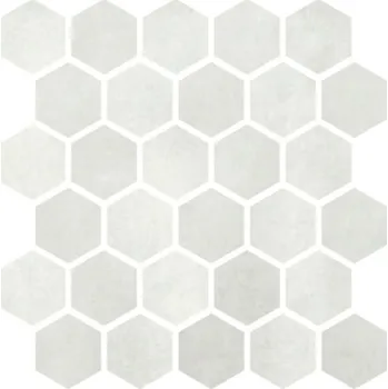 Obklad Mozaika Cir Materia Prima cloud white hexagon 27x27 cm lesk 1069910