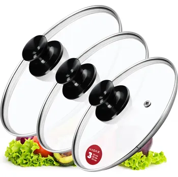 Poklice KADAX SKLENĚNÁ POKLICE SADA 20/24/28cm