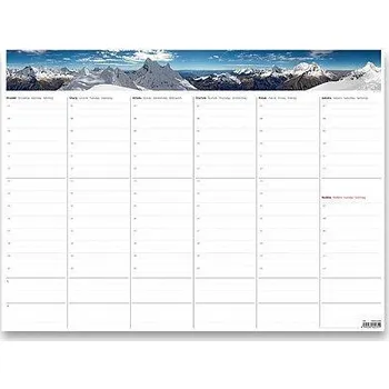 Týdenní plánovací mapa A2 s fotografií hor