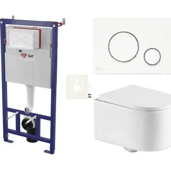 Klozet Závěsný wc set do lehkých stěn / předstěnová SAT SIKOSSTOR7270K