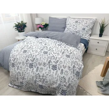 Povlečení České povlečení HERBÁŘ MODRÝ 140 x 200, 70 x 90 cm knoflík