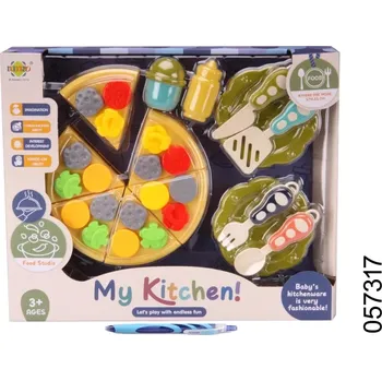 Dětská kuchyňka NÁDOBÍ V KRABICI PIZZA