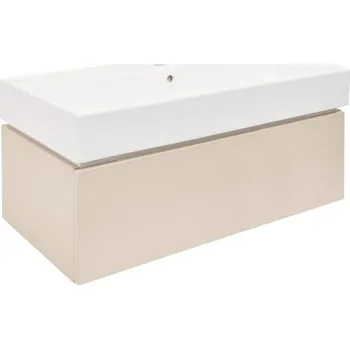 Koupelnový nábytek Koupelnová skříňka s umyvadlem SAT Feel 100x30x46 cm pískově béžová mat SATFEEL100BEU2