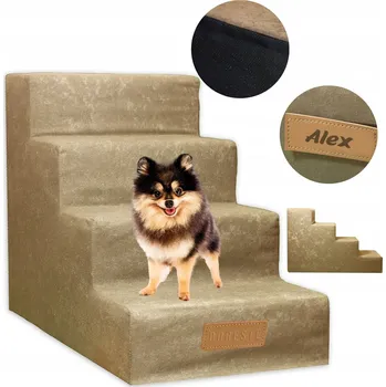 Schody a rampa pro psa Schůdky pro psa DOGESTE, 4 schůdky, 40 cm, nosnost 20 kg