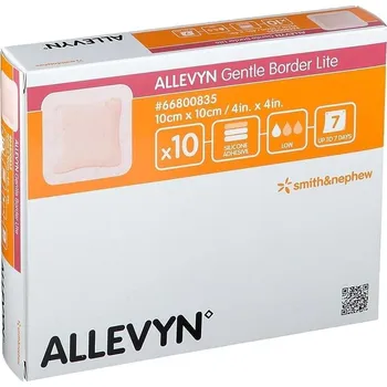 Zdravotnický materiál Allevyn Gentle Border Lite 10 x 10 cm, bal=10ks