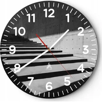 Hodiny Kuchyňské nástěnné hodiny 30x30 Industriální Moderní Skleněné hodiny Tiché