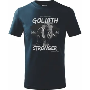 Chlapecké tričko Elephant goliath - Tričko dětské bavlněné - 134 cm/8 let ( Námořní modrá (velmi tmavá - téměř černá) )