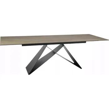 Jídelní stůl Obdélníkový rozkládací stůl Signal 160 x 90 x 77 cm, odstíny hnědé