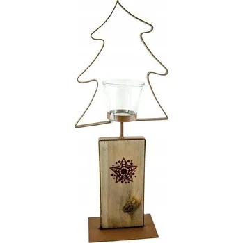 Obraz Svícen kovový stromeček na podstavci 51 cm