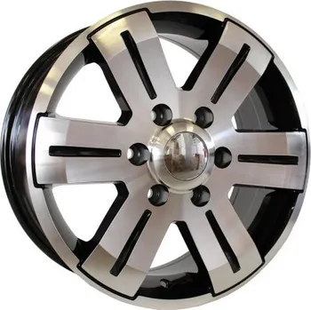 Alu kolo Alu kola Racing Line BK562, 16x7 6x125 ET55, černá + leštění (zátěžová)