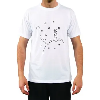 Tričko s krátkým rukávem Unisex - potisk motivu malý princ na planetce, Velikost xxxxxxl, Varianta Tričko s krátkým rukávem Unisex - béžová