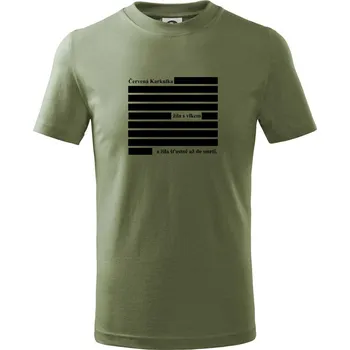 Chlapecké oblečení Červená karkulka žila s vlkem - Tričko dětské bavlněné - 146 cm/10 let ( Khaki )