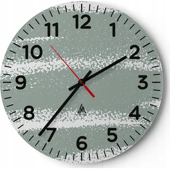 Hodiny Kuchyňské nástěnné hodiny 30x30 Abstrakce Moderní skleněné hodiny Tiché