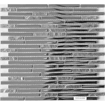 Kamenná mozaika Mosavit Lluvia inox 30x30 cm lesk LLUVIAIN