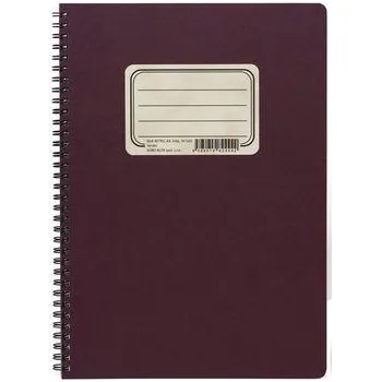 Bobo blok Retro - kroužkový blok A5, 50 l linkovaný, bordeaux