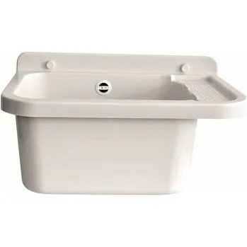 Umyvadlo Výlevka Plast Brno 34x58,5 cm mat bez otvoru pro baterii VU60440